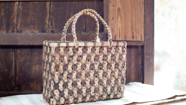 くるみ・六つ目麻の葉編み